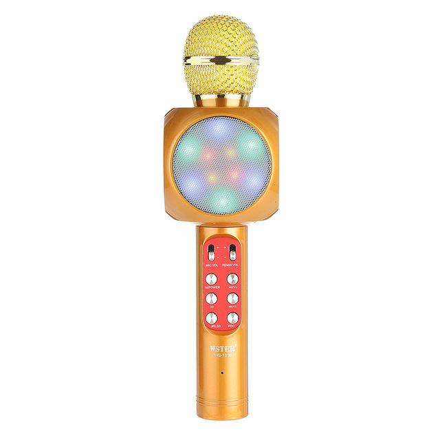 Беспроводной микрофон-колонка для караоке, караоке-микрофон DM Karaoke WS1816 Золотой
Беспроводной микрофон-колонка для караоке, караоке-микрофон DM Karaoke WS1816 Золотой