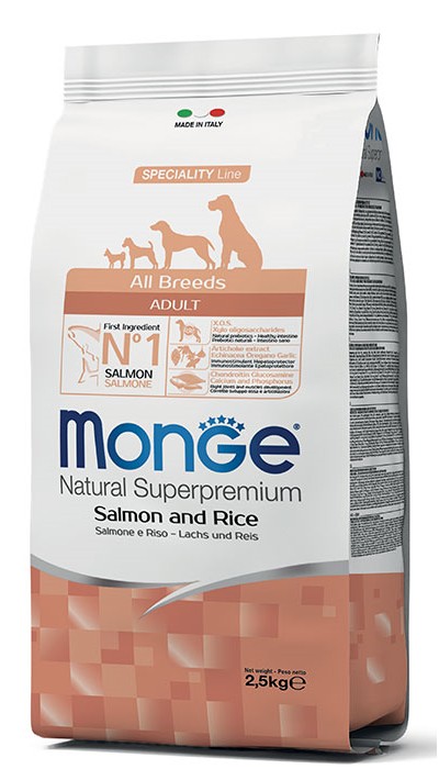 Сухой корм Monge All Breeds Adult Light Salmon & Rice для взрослых собак всех пород со вкусом рыбы и риса 2.5 кг (8009470011297)
Сухой корм Monge All Breeds Adult Light Salmon & Rice для взрослых собак всех пород со вкусом рыбы и риса 2.5 кг (8009470011297)