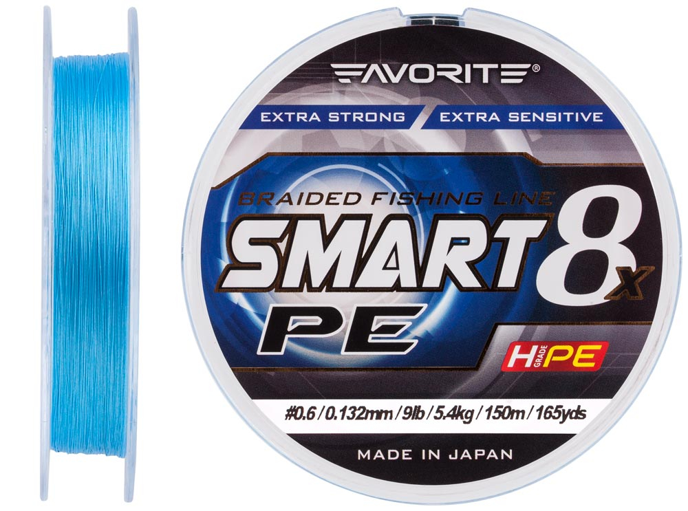 Шнур Favorite Smart PE 8x 150м (sky blue) #0.6/0.132mm 9lb/5.4kg (арт.123416931071)
Шнур Favorite Smart PE 8x 150м (sky blue) #0.6/0.132mm 9lb/5.4kg (арт.123416931071)