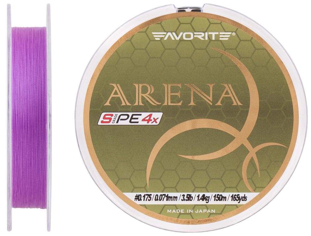 Шнур Favorite Arena PE 150м (purple) #0.175/0.071mm 3.5lb/1.4kg (арт.123416931096)
Шнур Favorite Arena PE 150м (purple) #0.175/0.071mm 3.5lb/1.4kg (арт.123416931096)
