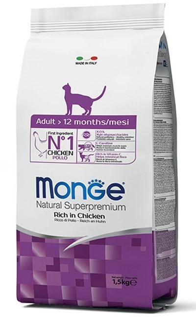 Сухой корм Monge Cat Adult Rich in Chicken для котов всех пород со вкусом курицы и риса 1.5 кг (8009470004992)
Сухой корм Monge Cat Adult Rich in Chicken для котов всех пород со вкусом курицы и риса 1.5 кг (8009470004992)