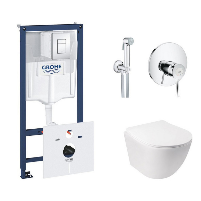 Комплект инсталляция Grohe Rapid SL 38827000 + унитаз с сиденьем Qtap Jay QT07335176W + набор для гигиенического душа со смесителем Grohe BauClassic 2904800S
Комплект инсталляция Grohe Rapid SL 38827000 + унитаз с сиденьем Qtap Jay QT07335176W + набор для гигиенического душа со смесителем Grohe BauClassic 2904800S