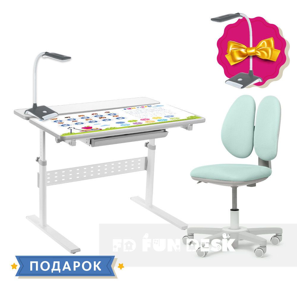 Комплект для школьника парта Fundesk Colore Grey + кресло Fundesk Mente Dark Green
Комплект для школьника парта Fundesk Colore Grey + кресло Fundesk Mente Dark Green