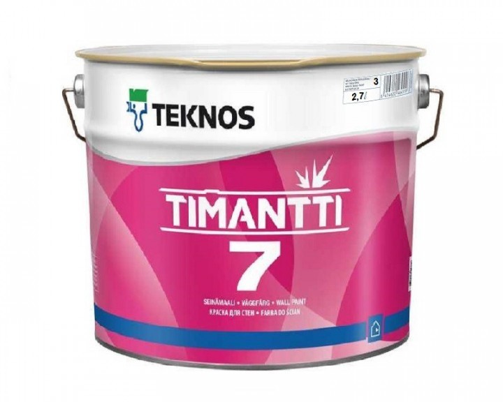 Краска Teknos TIMANTTI 7 ( Текнос ТИМАНТТИ 7 ) 2.7 л матовая, антиплесневая, износостойкая, для интерьера
Краска Teknos TIMANTTI 7 ( Текнос ТИМАНТТИ 7 ) 2.7 л матовая, антиплесневая, износостойкая, для интерьера