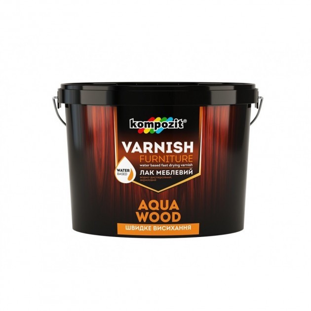 Лак Kompozit AQUA WOOD ( Композит АКВА ВУД ) 0.75 л акриловый, водоразбавляемый, для дерева
Лак Kompozit AQUA WOOD ( Композит АКВА ВУД ) 0.75 л акриловый, водоразбавляемый, для дерева