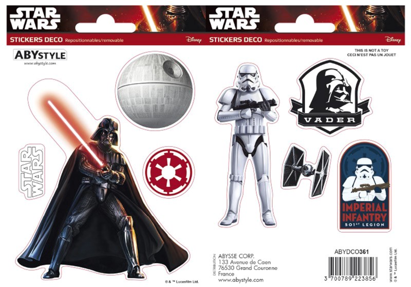Наклейки ABYstyle Star Wars - Vador/ Trooper (Вейдер/Штурмовик) 16х11 см/2 листа (ABYDCO361)
Наклейки ABYstyle Star Wars - Vador/ Trooper (Вейдер/Штурмовик) 16х11 см/2 листа (ABYDCO361)