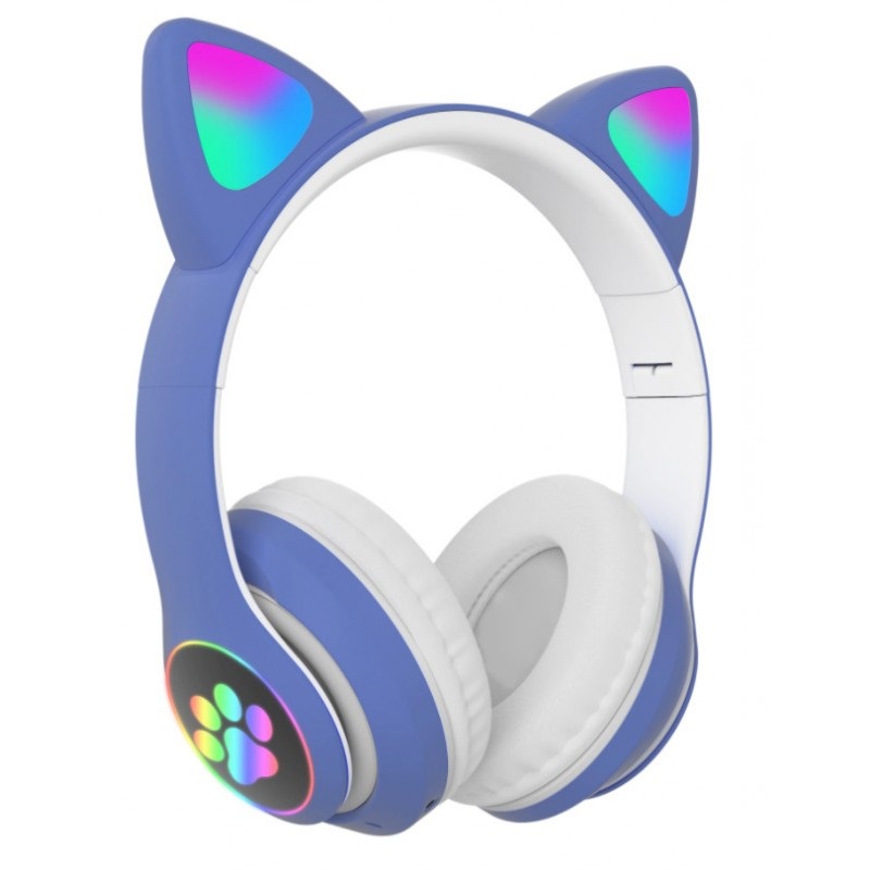 Беспроводные блютуз наушники с кошачьими ушками Cat VZV-23M и RGB подсветкой Синие
Беспроводные блютуз наушники с кошачьими ушками Cat VZV-23M и RGB подсветкой Синие