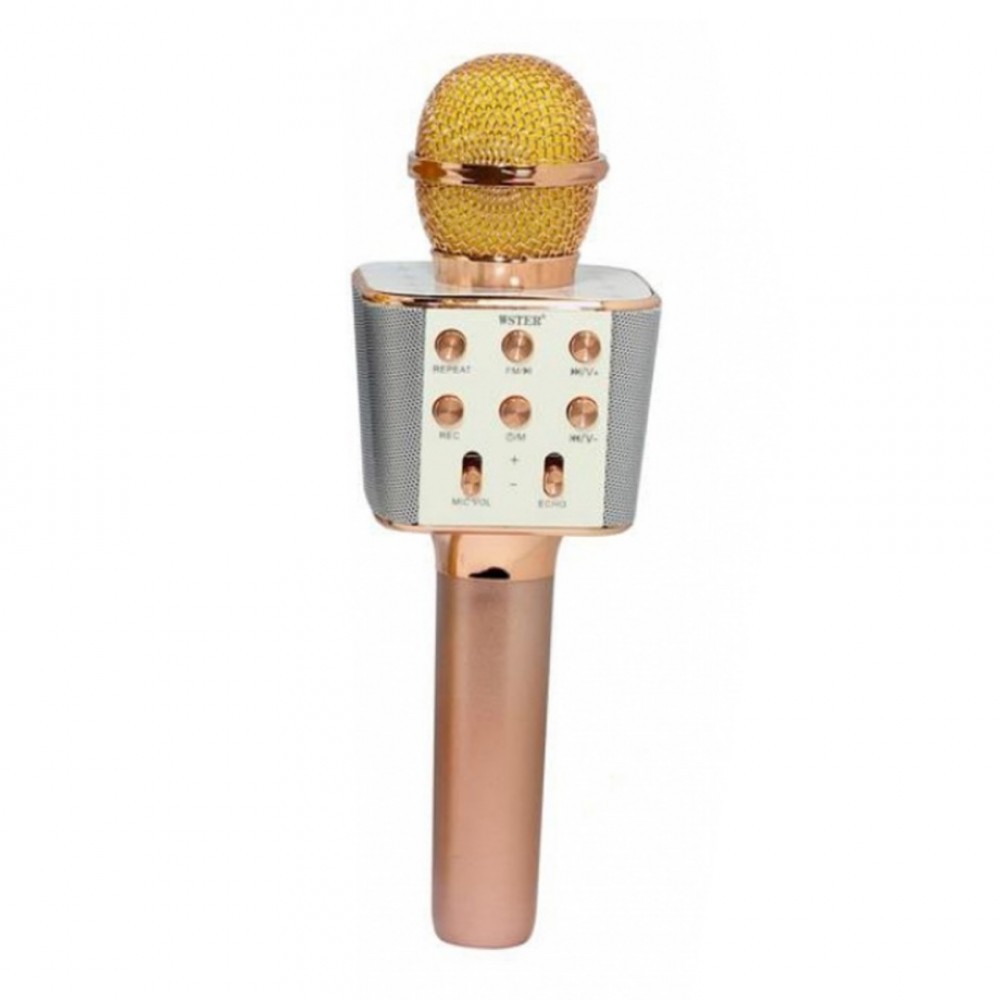 Микрофон WSTER WS-1688 аккумуляторный с динамиком + USB, microSD, AUX, FM, Bluetooth Розовое золото (12528)
Микрофон WSTER WS-1688 аккумуляторный с динамиком + USB, microSD, AUX, FM, Bluetooth Розовое золото (12528)