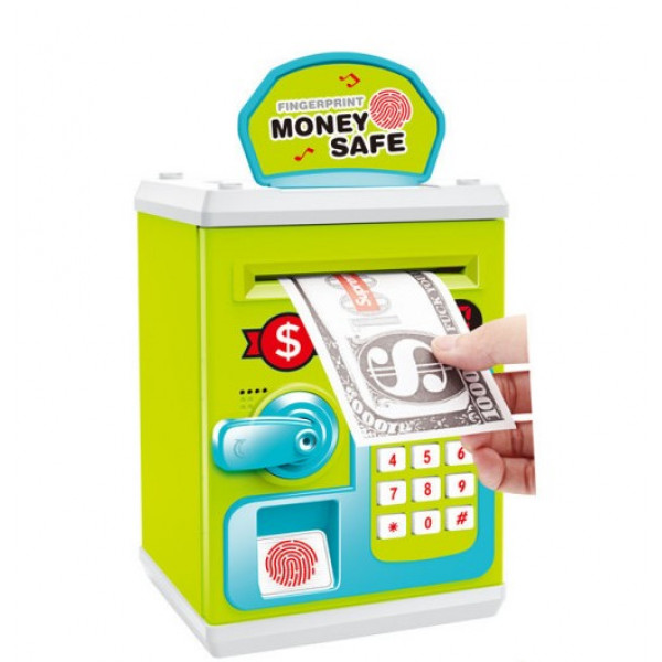 Копилка-сейф Money Safe Финансовая грамотность с отпечатком пальцев Зеленая (TB-M 6161)
Копилка-сейф Money Safe Финансовая грамотность с отпечатком пальцев Зеленая (TB-M 6161)