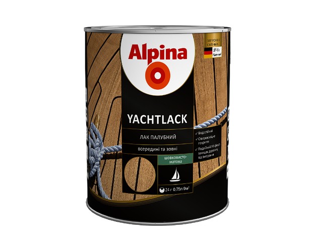 Лак для мебели Alpina Yachtlack шелковисто-матовый прозрачный 0.75 л арт - 948103986
Лак для мебели Alpina Yachtlack шелковисто-матовый прозрачный 0.75 л арт - 948103986