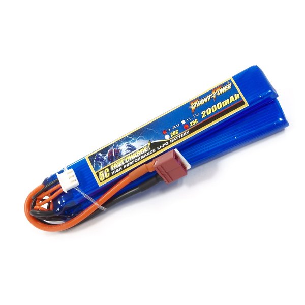 Аккумулятор для страйкбола Giant Power Li-Pol 7.4V 2S 2000mAh 25C 2 лепестка 10.5х21х126мм T-Plug
Аккумулятор для страйкбола Giant Power Li-Pol 7.4V 2S 2000mAh 25C 2 лепестка 10.5х21х126мм T-Plug
