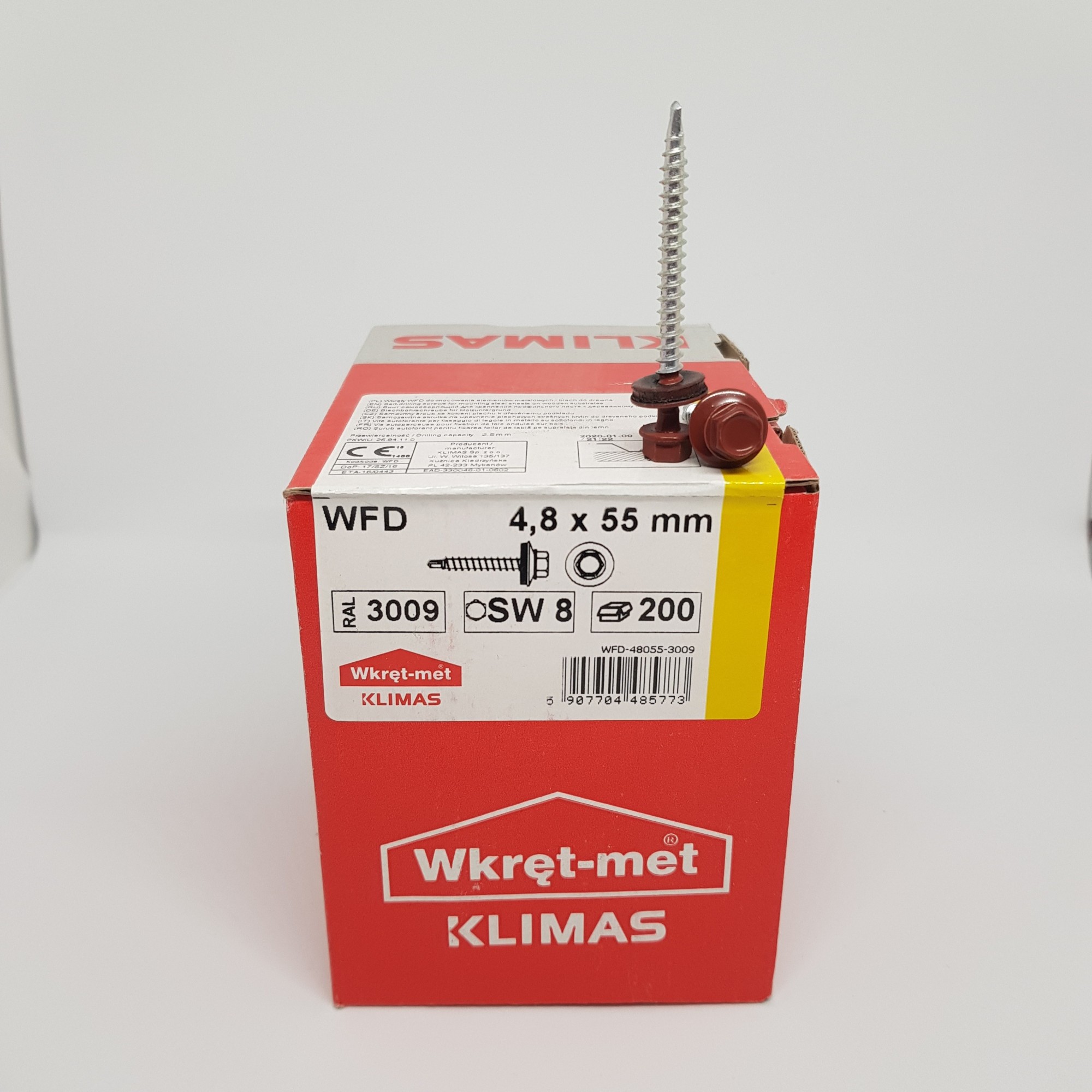 Кровельные саморезы с резиновой шайбой EDPM Klimas Wkret-Met 4,8х55 мм RAL 3009 Красная окись красный по дереву 200шт
Кровельные саморезы с резиновой шайбой EDPM Klimas Wkret-Met 4,8х55 мм RAL 3009 Красная окись красный по дереву 200шт