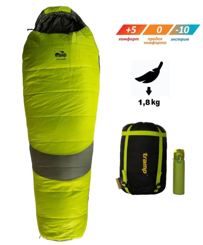Спальный мешок Tramp Voyager Long кокон левый оливковый/серый 230/90-55 TRS-052L
Спальный мешок Tramp Voyager Long кокон левый оливковый/серый 230/90-55 TRS-052L