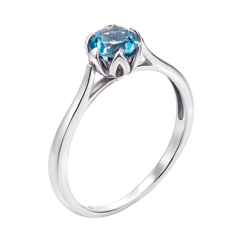 Кольцо из белого золота с топазом Swiss blue 000127132 17 размера
Кольцо из белого золота с топазом Swiss blue 000127132 17 размера