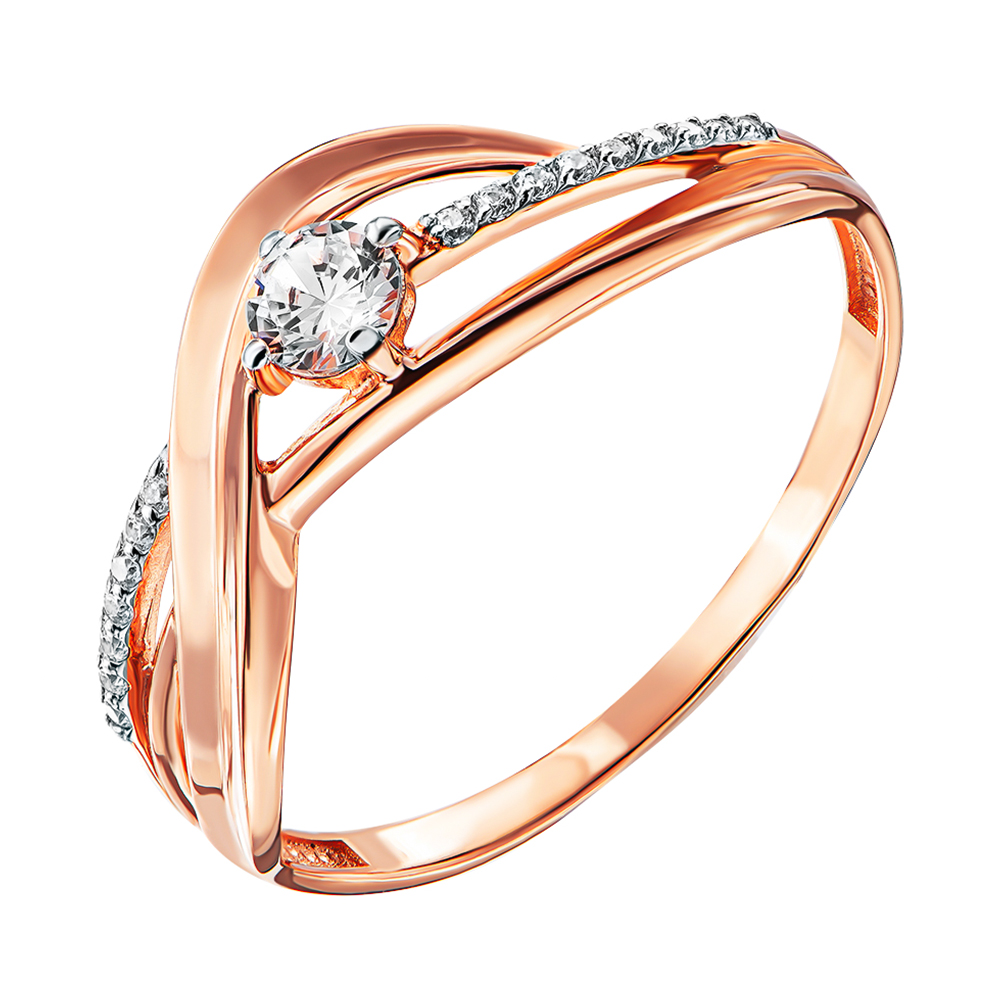 Кольцо из красного золота с фианитами и родированием 000138374 16 размера
Кольцо из красного золота с фианитами и родированием 000138374 16 размера