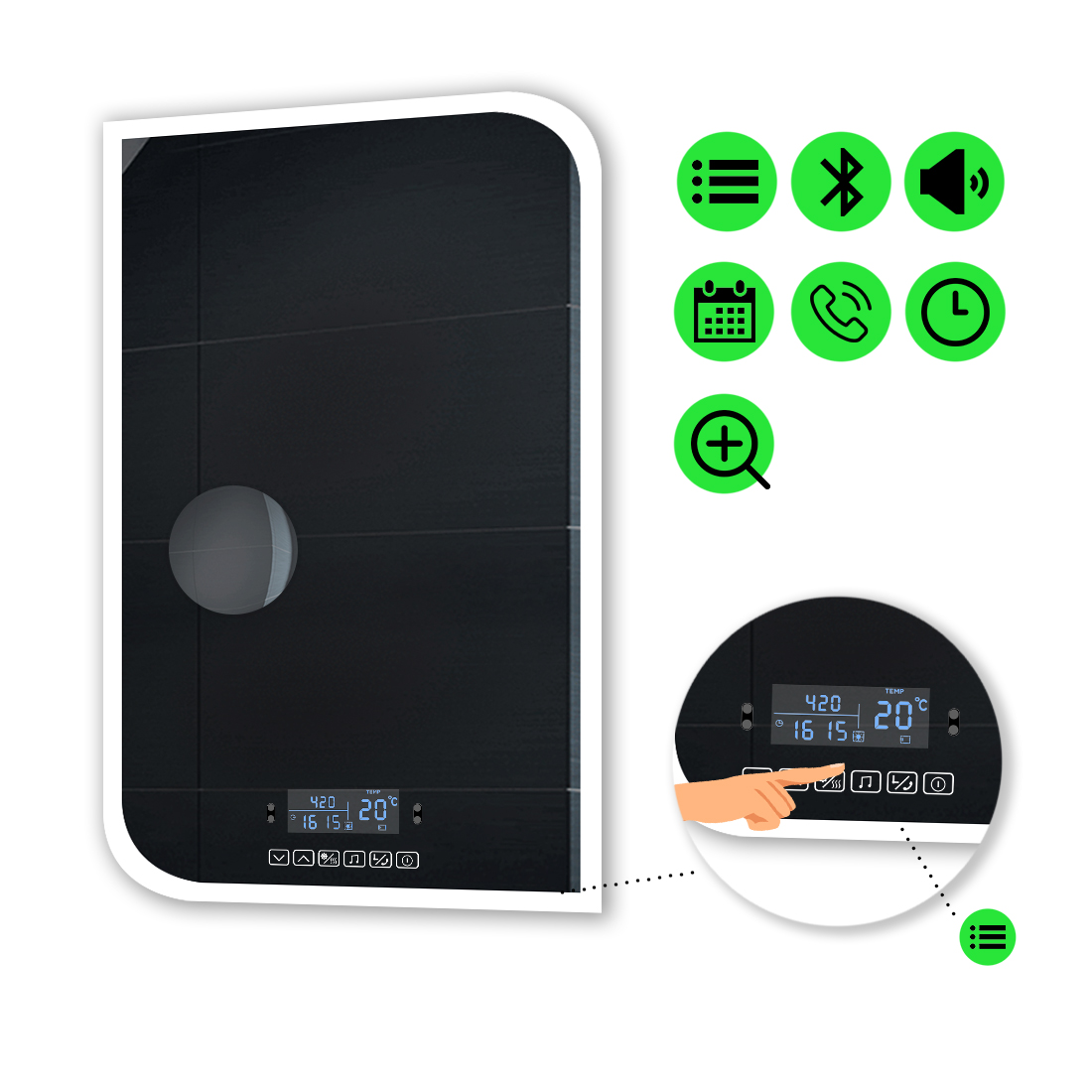 LED-зеркало 80x120см, с Smart-блоком и линзой без подсветки, модель Kruka (Kruka175)
LED-зеркало 80x120см, с Smart-блоком и линзой без подсветки, модель Kruka (Kruka175)