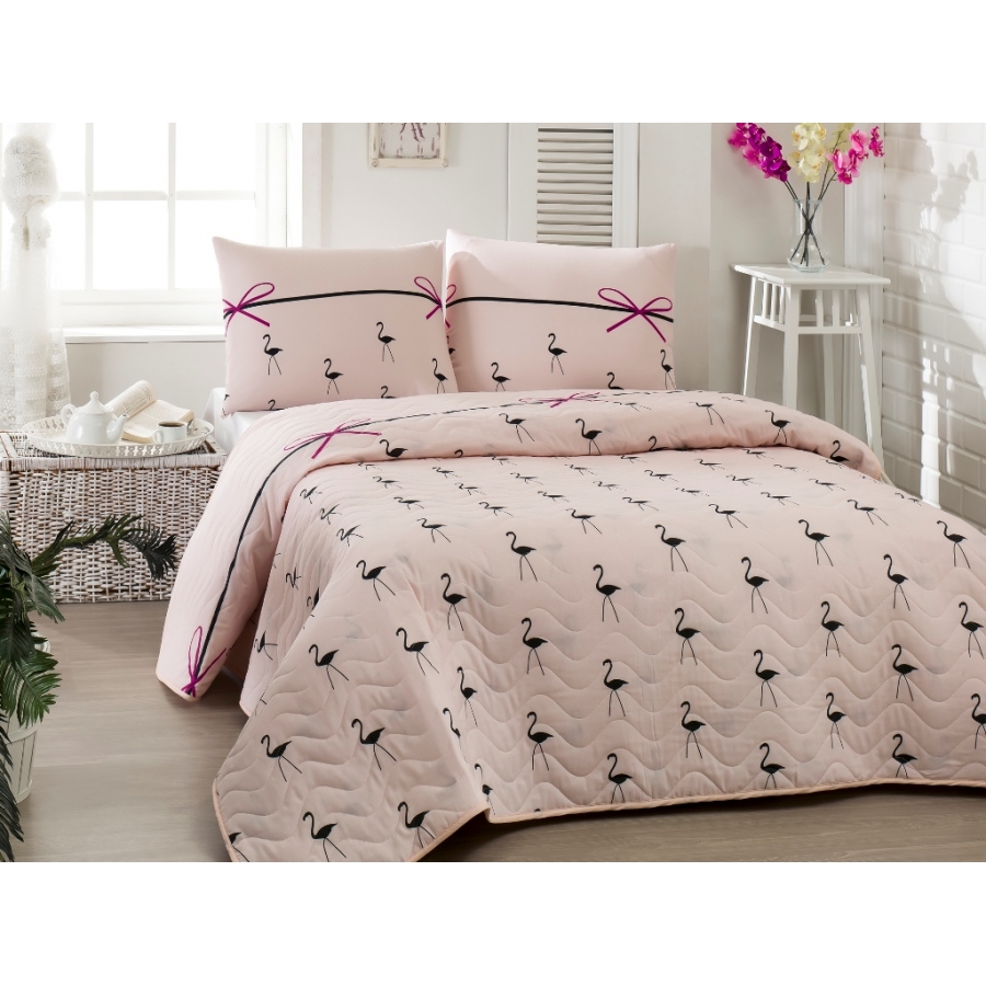 Покрывало стеганное с наволочкой Flamingo Eponj Home 160х220 см Пудровый 000165724
Покрывало стеганное с наволочкой Flamingo Eponj Home 160х220 см Пудровый 000165724