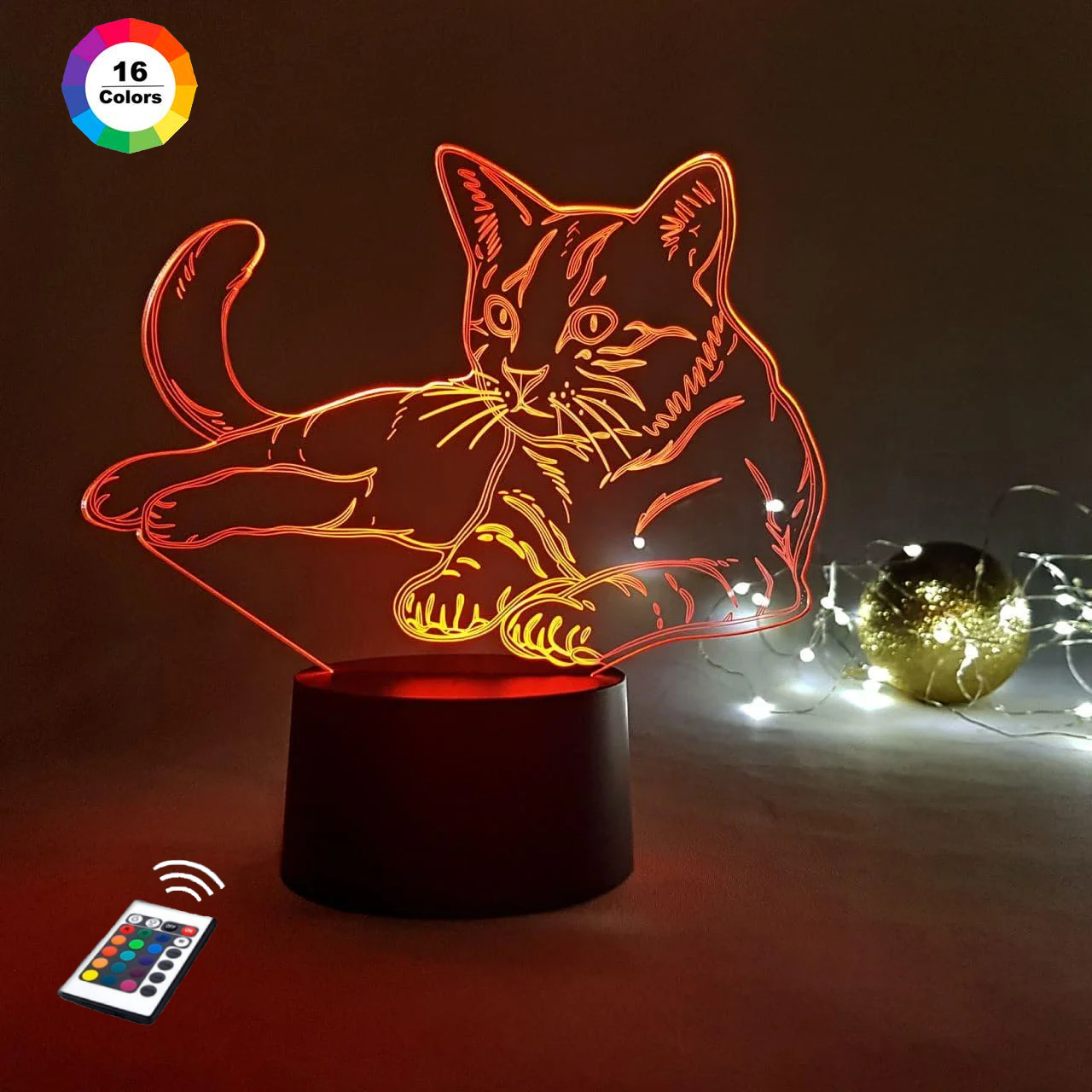 3D ночник "Кошечка 3" (УВЕЛИЧЕННОЕ ИЗОБРАЖЕНИЕ) подарочная упаковка + 16 цветов + пульт ДУ + сетевой адаптер + батарейки (3ААА) 3DTOYSLAMP
3D ночник "Кошечка 3" (УВЕЛИЧЕННОЕ ИЗОБРАЖЕНИЕ) подарочная упаковка + 16 цветов + пульт ДУ + сетевой адаптер + батарейки (3ААА) 3DTOYSLAMP