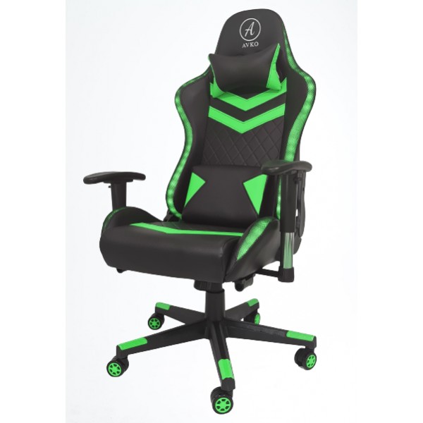 Кресло геймерское Avko Style AG70670 Green из эко кожи с RGB подсветкой и механизмом качания TILT + пульт ДУ
Кресло геймерское Avko Style AG70670 Green из эко кожи с RGB подсветкой и механизмом качания TILT + пульт ДУ