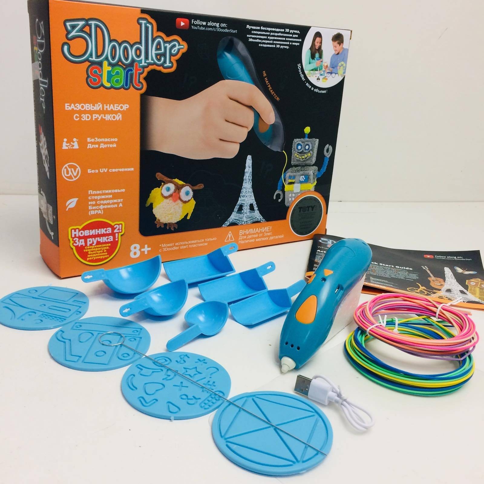 3D Ручка буспроводная ручка для творчества детского 3 Q Doodler Start Essentials 3D Pen Set аккумуляторная ручка детская с трафаретами
3D Ручка буспроводная ручка для творчества детского 3 Q Doodler Start Essentials 3D Pen Set аккумуляторная ручка детская с трафаретами
