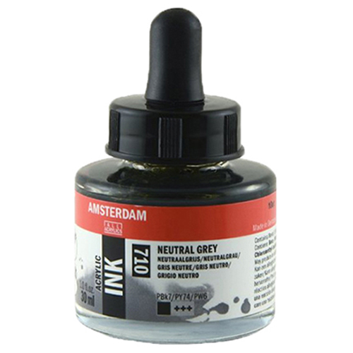 Туш акрилова AMSTERDAM INK (710) Сірий нейтральний, 30мл, Royal Talens (17207100)
Туш акрилова AMSTERDAM INK (710) Сірий нейтральний, 30мл, Royal Talens (17207100)