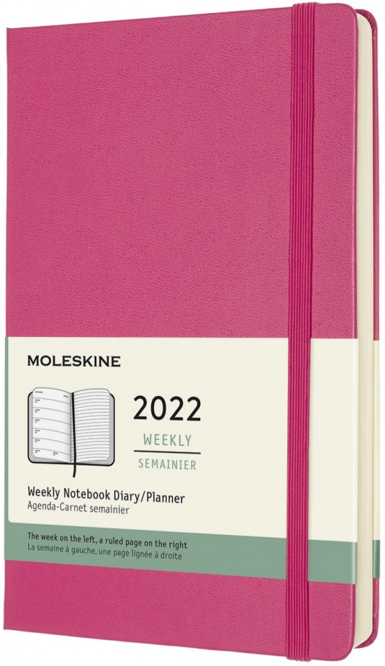 Щотижневик з місцем для записів Moleskine на 2022 рік середній 13 х 21 см рожевий
Щотижневик з місцем для записів Moleskine на 2022 рік середній 13 х 21 см рожевий