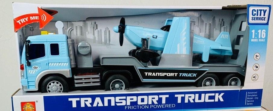 Трейлер Автовоз Инерционный с самолетом в масштабе 1:16 WenYi City Service Голубой
Трейлер Автовоз Инерционный с самолетом в масштабе 1:16 WenYi City Service Голубой
