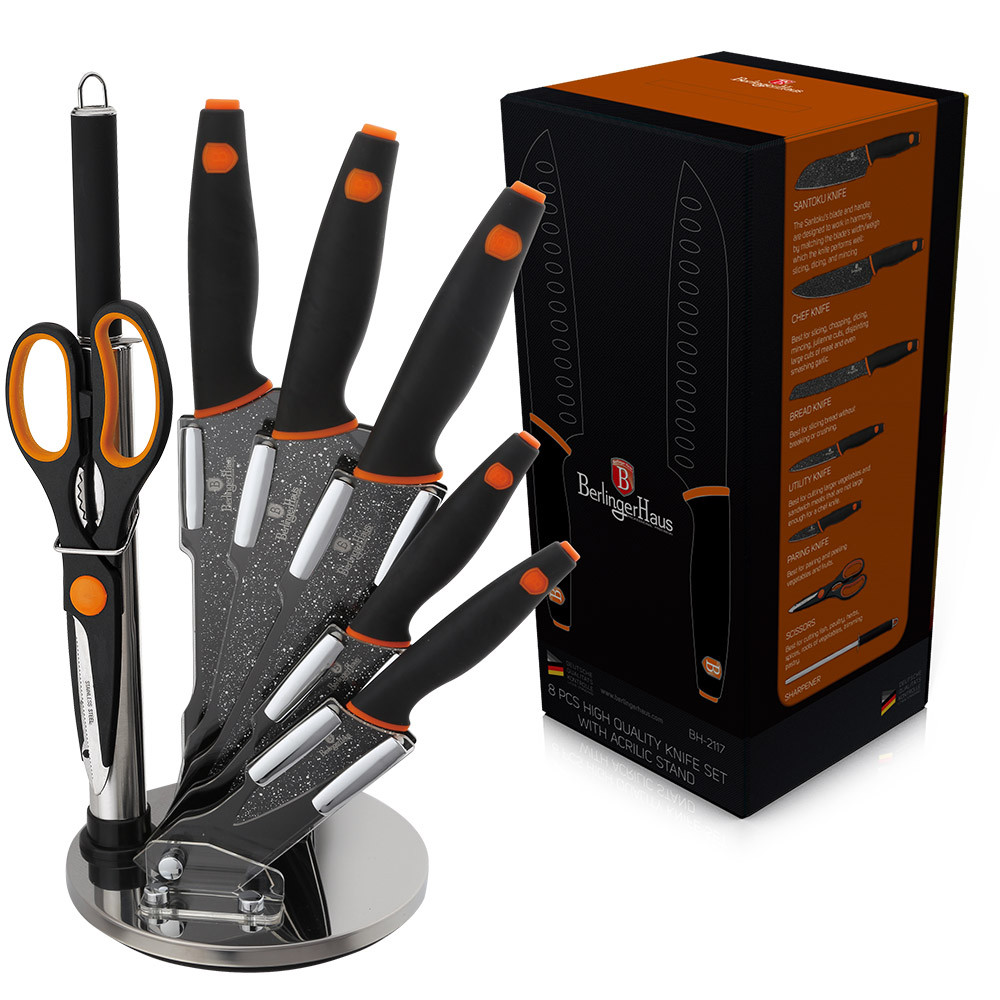 Набор ножей на подставке Granit Diamond Line black 8 предметов Berlinger Haus BH-2117
Набор ножей на подставке Granit Diamond Line black 8 предметов Berlinger Haus BH-2117