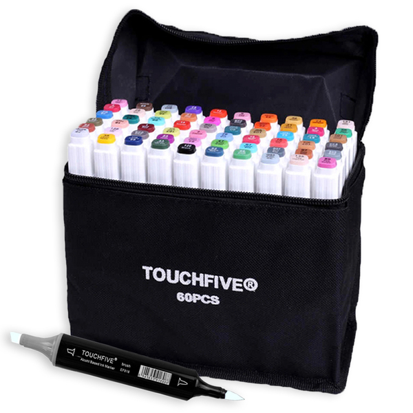 Набор маркеров двусторонних TouchFive 60 цветов + маркер-кисть TOUCHFIVE BRUSH блендер (TOUCHbl60)
Набор маркеров двусторонних TouchFive 60 цветов + маркер-кисть TOUCHFIVE BRUSH блендер (TOUCHbl60)
