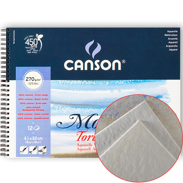 Блок бумаги для акварели на спирали Canson Montval Torchon 270 г/м2 41х32 см 12 л. (0807-770)
Блок бумаги для акварели на спирали Canson Montval Torchon 270 г/м2 41х32 см 12 л. (0807-770)