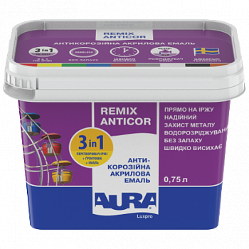 Антикоррозионная грунтовка-эмаль Aura Luxpro Remix Anticor 0.75 л (RAL 1018 жовта)
Антикоррозионная грунтовка-эмаль Aura Luxpro Remix Anticor 0.75 л (RAL 1018 жовта)