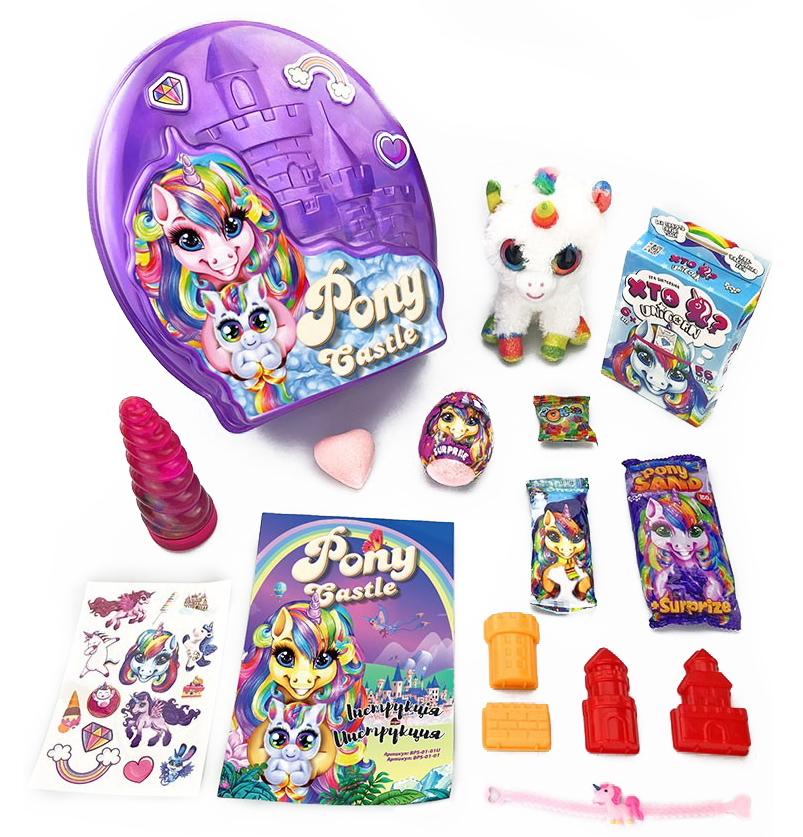 Pony Castle Детский игровой набор для творчества (Замок Единорога, 10 сюрпризов), фиолетовый, 28*26*12 см
Pony Castle Детский игровой набор для творчества (Замок Единорога, 10 сюрпризов), фиолетовый, 28*26*12 см