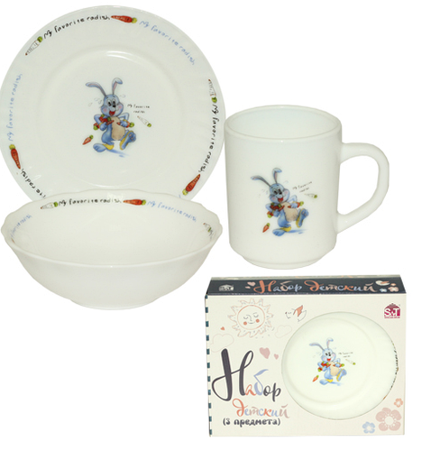 Набор детской керамической посуды Зайчик в яркой подарочной упаковке 3пр SNT MSN-515-03 (NAT04111)
Набор детской керамической посуды Зайчик в яркой подарочной упаковке 3пр SNT MSN-515-03 (NAT04111)