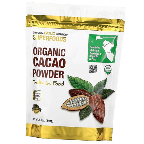 Органическое Какао, Superfoods Organic Cacao Powder, California Gold Nutrition 240г (05427001)
Органическое Какао, Superfoods Organic Cacao Powder, California Gold Nutrition 240г (05427001)