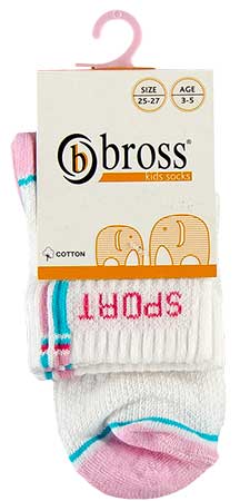 Носки спортивные демисезонные BROSS 11901 9 - 11 years (обувь 34 - 36) см светло-розовый
Носки спортивные демисезонные BROSS 11901 9 - 11 years (обувь 34 - 36) см светло-розовый
