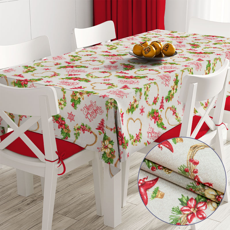 Новогодняя скатерть Time Textile Merry Christmas Hearts Бежевый, Красный TT153666 4 салфетки
Новогодняя скатерть Time Textile Merry Christmas Hearts Бежевый, Красный TT153666 4 салфетки