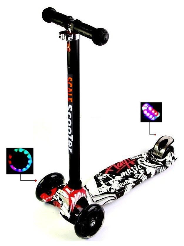 Самокат детский трехколесный MAXI Scale Scooter Street Чёрные Светящиеся колеса Съемный руль от 3 до 7 лет
Самокат детский трехколесный MAXI Scale Scooter Street Чёрные Светящиеся колеса Съемный руль от 3 до 7 лет