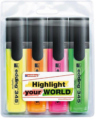 Маркер Edding Highlighter e-345 2-5 мм клиновидный для выделения текста на бумаге, на водной основе Ассорти
Маркер Edding Highlighter e-345 2-5 мм клиновидный для выделения текста на бумаге, на водной основе Ассорти