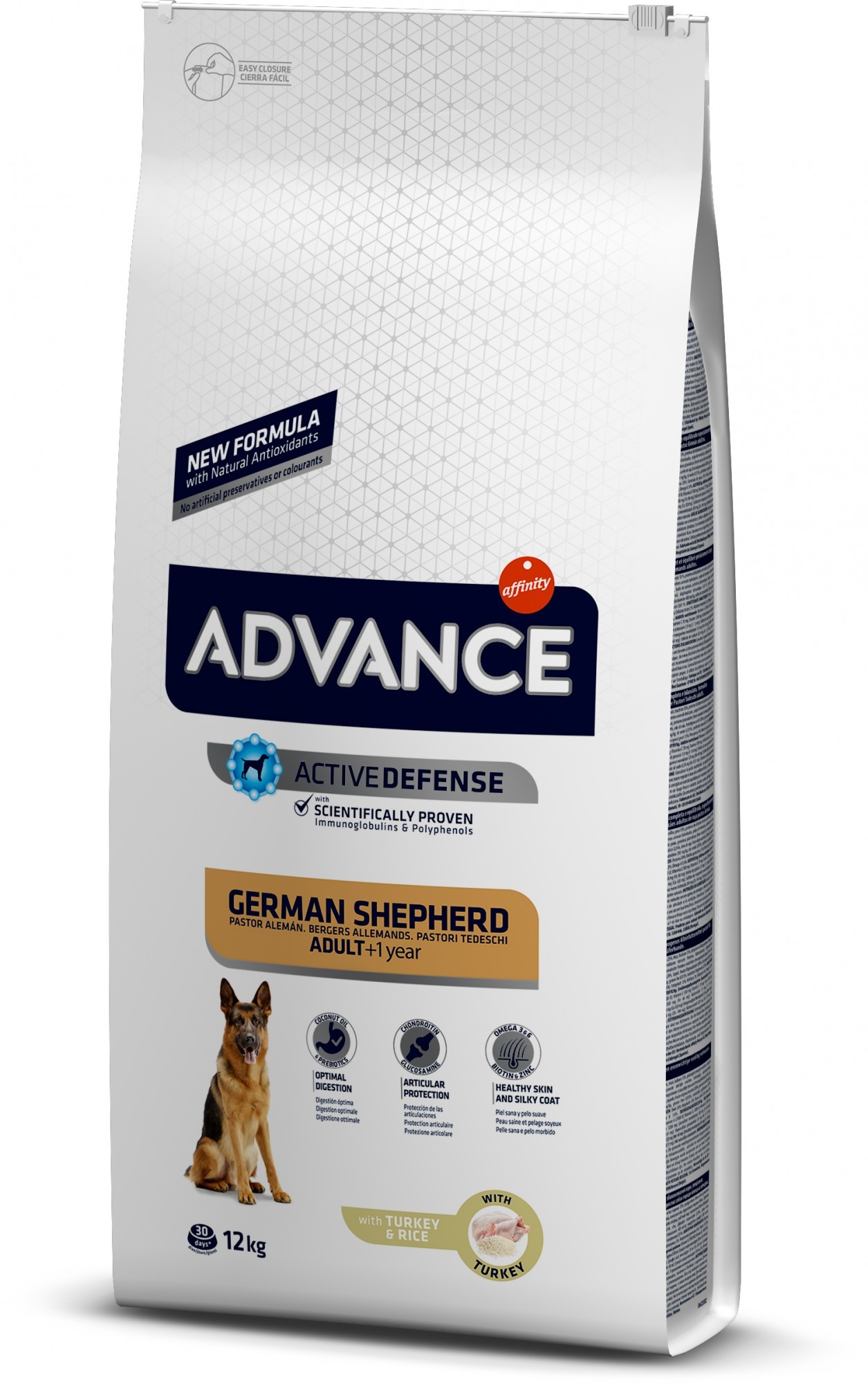 Сухой корм Advance Dog German Shepherd для немецких овчарок с мясом индейки и рисом 12 кг
Сухой корм Advance Dog German Shepherd для немецких овчарок с мясом индейки и рисом 12 кг