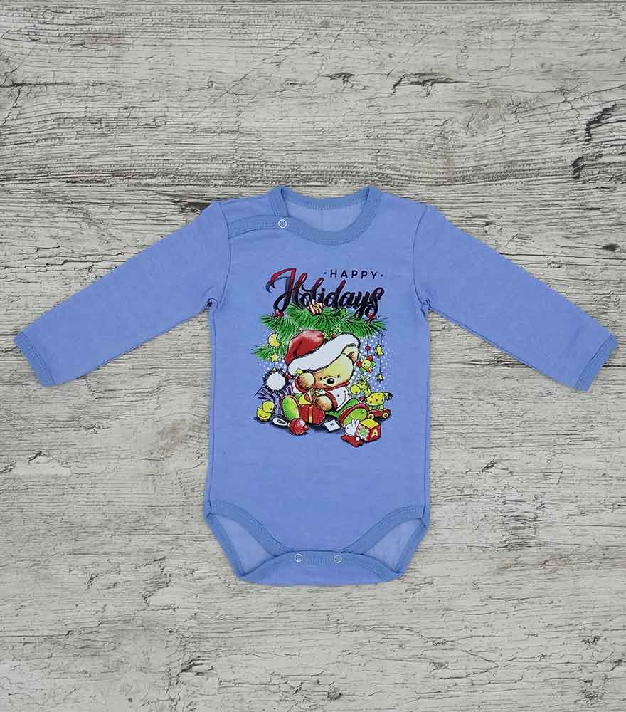 Боді з начосом для діток Ведмедик Happy Holidays блакитний 00298, 74-80 см. (9-12 міс.)
Боді з начосом для діток Ведмедик Happy Holidays блакитний 00298, 74-80 см. (9-12 міс.)
