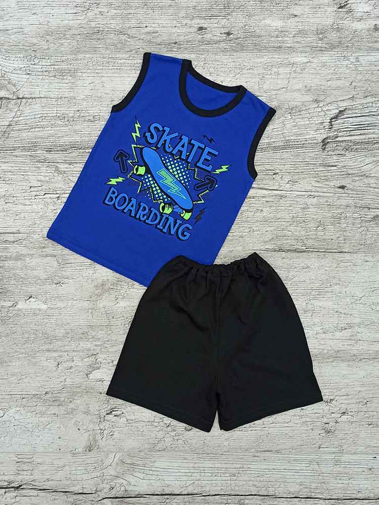 Комплект для хлопчика електрик безрукавка чорні шорти Skate 00122, 110-122 см. (5-6 років)
Комплект для хлопчика електрик безрукавка чорні шорти Skate 00122, 110-122 см. (5-6 років)