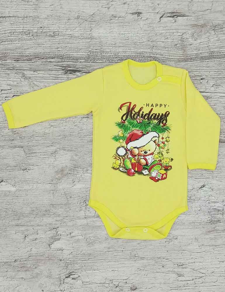Боді з начосом для діток Ведмедик Happy Holidays жовтий 00301, 74-80 см. (9-12 міс.)
Боді з начосом для діток Ведмедик Happy Holidays жовтий 00301, 74-80 см. (9-12 міс.)