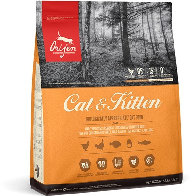 Сухой корм для молодых и взрослых кошек всех пород Orijen Cat & Kitten 1.8 кг (o28018)
Сухой корм для молодых и взрослых кошек всех пород Orijen Cat & Kitten 1.8 кг (o28018)