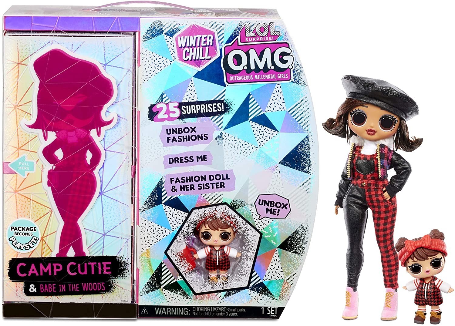Игровой набор с куклой L.O.L. Surprise! серия O.M.G Winter Chill Очаровашка Camp Cutie
Игровой набор с куклой L.O.L. Surprise! серия O.M.G Winter Chill Очаровашка Camp Cutie