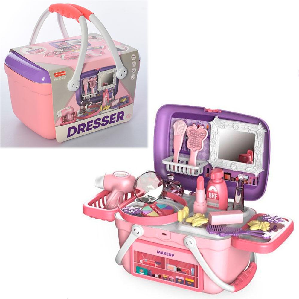 Игровой набор для девочек "Трюмо" трансформер с аксессуарами в чемоданчике 26 предметов
Игровой набор для девочек "Трюмо" трансформер с аксессуарами в чемоданчике 26 предметов