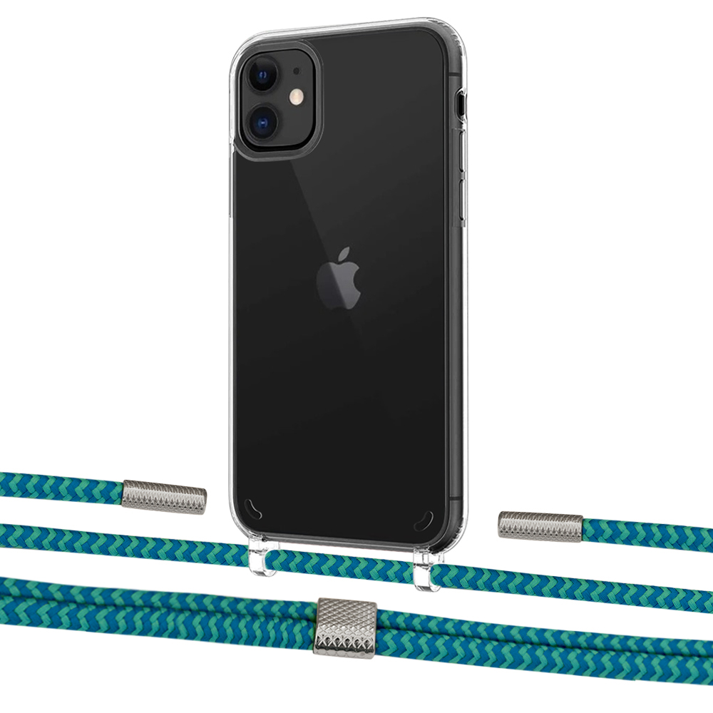 Чехол Upex Crossbody Protection Case для iPhone 11 Crystal with Twine Cyan and Fausset Silver
Чехол Upex Crossbody Protection Case для iPhone 11 Crystal with Twine Cyan and Fausset Silver