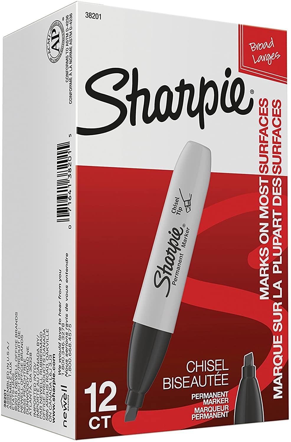 Маркеры перманентные Sharpie Permanent Markers, Chisel Tip Черный 12 шт. (38201)
Маркеры перманентные Sharpie Permanent Markers, Chisel Tip Черный 12 шт. (38201)