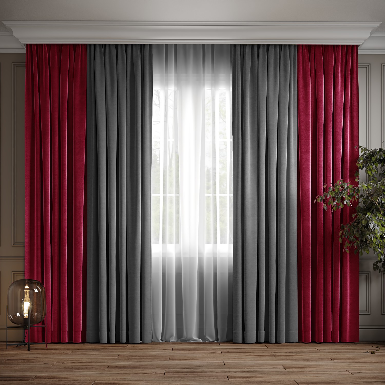Комплект двухцветные шторы Ann-Tailor микровелюр Фуксия с серым 300x270 см 2 шт (109-372)
Комплект двухцветные шторы Ann-Tailor микровелюр Фуксия с серым 300x270 см 2 шт (109-372)