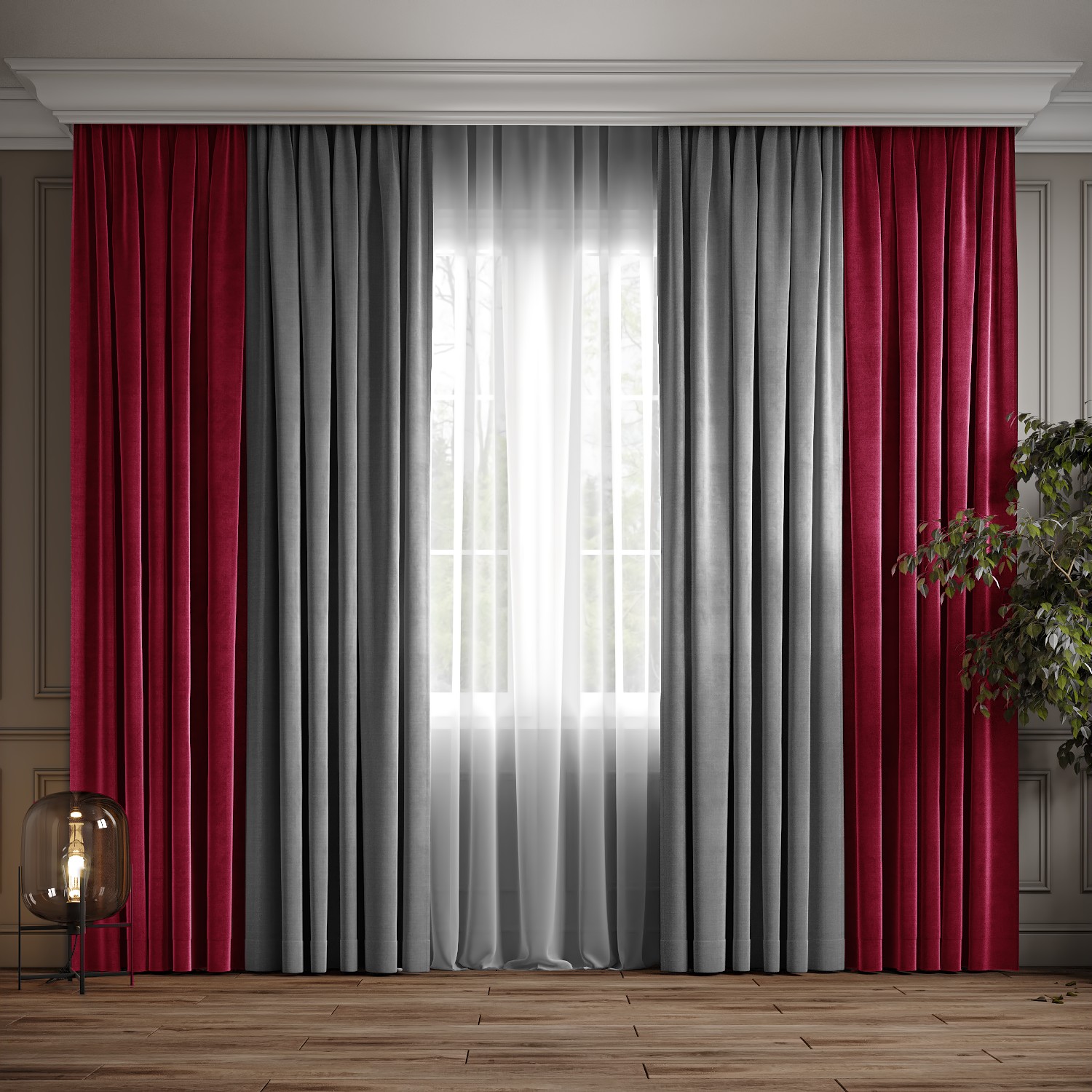 Комплект двухцветные шторы Ann-Tailor микровелюр Фуксия с светло серым 150x270 см 2 шт (109-371)
Комплект двухцветные шторы Ann-Tailor микровелюр Фуксия с светло серым 150x270 см 2 шт (109-371)