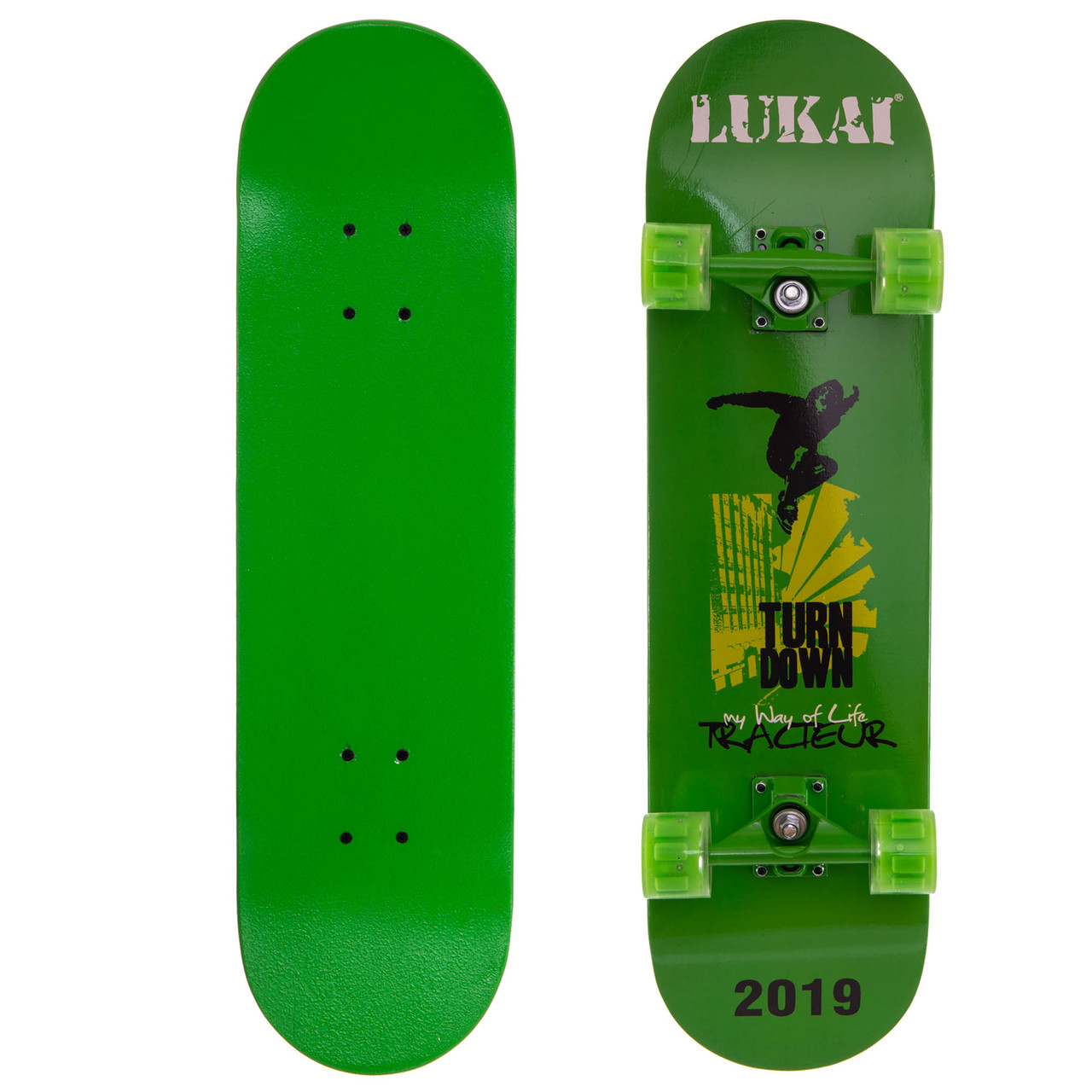 Скейтборд со светящимися колесами Skateboard Lukai Boarding Sprinter 1245-2 Green-Black-White
Скейтборд со светящимися колесами Skateboard Lukai Boarding Sprinter 1245-2 Green-Black-White